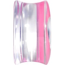 Load image into Gallery viewer, 18mm Clear Pink Acrylic Adoring Heart Saddle Plug