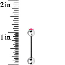 Load image into Gallery viewer, Pink Glitter Follow the Party Barbell Tongue Ring
