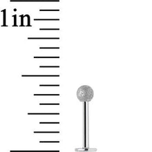 Load image into Gallery viewer, 16G 5/16 Silver Sandblasted Steel Monroe Labret 3mm Ball
