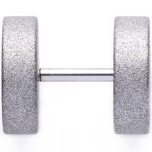 Load image into Gallery viewer, 16G Silver Sandblasted Steel Cheater Plug Set