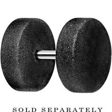 Load image into Gallery viewer, 16G 3/16 Black Sandblasted Steel Cheater Plug