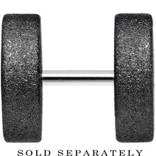 Load image into Gallery viewer, 16G 3/16 Black Sandblasted Steel Cheater Plug