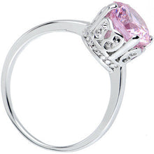 Load image into Gallery viewer, Pink Cubic Zirconia Pretty Princess Cocktail Ring Sizes 6 to 8