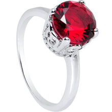 Load image into Gallery viewer, Red Cubic Zirconia Pretty Princess Ring Sizes 6 to 8