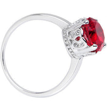 Load image into Gallery viewer, Red Cubic Zirconia Pretty Princess Ring Sizes 6 to 8