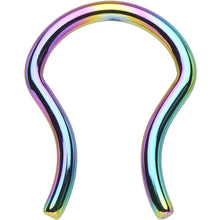 Load image into Gallery viewer, 14G 5/8 Rainbow Anodized Titanium Septum Retainer