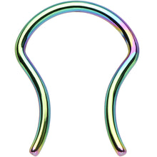 Load image into Gallery viewer, 16G 5/8 Rainbow Anodized Titanium Septum Retainer