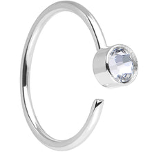 Load image into Gallery viewer, 20G 5/16 Stainless Steel Clear Round Cubic Zirconia Nose Hoop