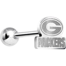 Load image into Gallery viewer, Officially Licensed NFL Cut Out Green Bay Packers Barbell Tongue Ring