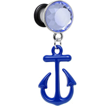 Load image into Gallery viewer, 4G Blue Dangling Anchor Steel Plug
