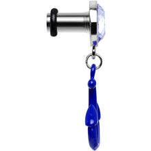 Load image into Gallery viewer, 4G Blue Dangling Anchor Steel Plug
