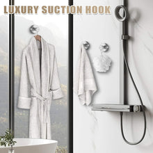 Load image into Gallery viewer, 2-Pack: Strong Suction Cup Hooks – Silver Brushed Stainless Steel, No Drilling Required