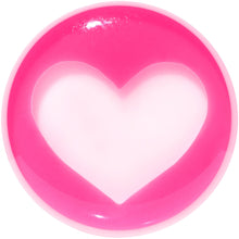 Load image into Gallery viewer, 20mm White Pink Acrylic Adoring Heart Saddle Plug