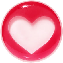 Load image into Gallery viewer, 20mm White Red Acrylic Adoring Heart Saddle Plug