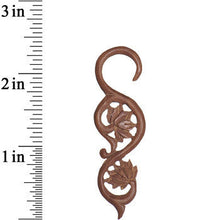 Load image into Gallery viewer, 10G Organic Wood Climbing Lotus Flower Hand Carved Hanger Set