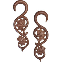Load image into Gallery viewer, 6G Organic Wood Climbing Lotus Flower Hand Carved Hanger Set