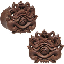 Load image into Gallery viewer, 0G Organic Wood Dark Magic Hand Carved Plug Set