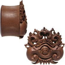Load image into Gallery viewer, 7/8 Organic Wood Dark Magic Hand Carved Plug Set