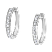 Load image into Gallery viewer, 10KT White Gold Diamond Hoop Earring (1.00 cttw, H-I Color, I1-I2 Clarity)
