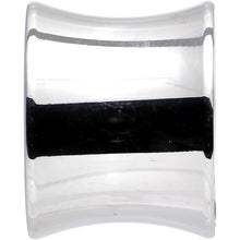 Load image into Gallery viewer, 1/2 Moveable Clear Cubic Zirconia Stainless Steel Saddle Plug