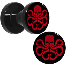Load image into Gallery viewer, 4G Black Acrylic Licensed Hydra Logo Screw Fit Plug Set