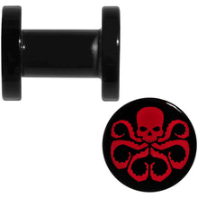 Load image into Gallery viewer, 4G Black Acrylic Licensed Hydra Logo Screw Fit Plug Set