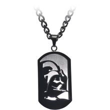 Load image into Gallery viewer, Licensed Black IP Star Wars Darth Vader Dog Tag Pendant Necklace