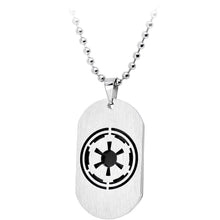 Load image into Gallery viewer, Licensed Steel Star Wars Galactic Empire Dog Tag Pendant Necklace