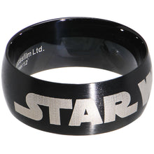 Load image into Gallery viewer, Licensed Black IP Star Wars Logo Ring