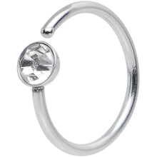 Load image into Gallery viewer, 20G 5/16 Stainless Steel Bright Clear Gem Round Nose Hoop