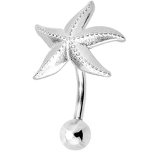 Load image into Gallery viewer, 925 Sterling Silver Saltwater Starfish Belly Ring