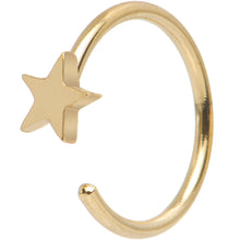 Load image into Gallery viewer, 20G 5/16 Gold IP Stainless Steel Evening Star Nose Hoop