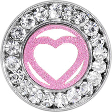 Load image into Gallery viewer, 1/2 Stainless Steel Clear Gem Pink Heart Tunnel Plug