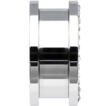 Load image into Gallery viewer, 18mm Stainless Steel Clear Gem Anchor Tunnel Plug