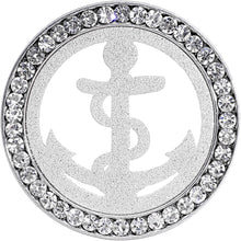 Load image into Gallery viewer, 7/8 Stainless Steel Clear Gem Anchor Tunnel Plug
