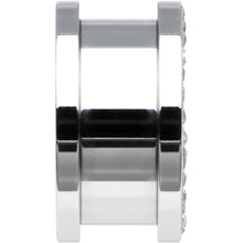 Load image into Gallery viewer, 5/8 Stainless Steel Clear Gem Pink Anchor Tunnel Plug