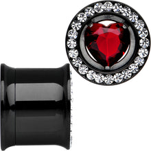 Load image into Gallery viewer, 13mm Red Heart Insert Anodized Titanium Internally Threaded Plug Set