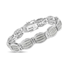 Load image into Gallery viewer, .925 Sterling Silver 3.0 Cttw Prong Set Diamond Art Deco Style Tennis Bracelet (I-J Color, I2-I3 Clarity) - 7.25"