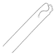 Load image into Gallery viewer, Sterling Silver 1.5mm Adjustable Rope Chain