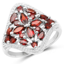 Load image into Gallery viewer, 2.24 Carat Genuine Garnet .925 Sterling Silver Ring