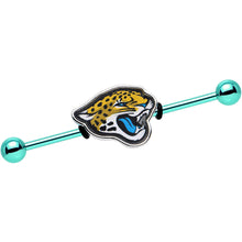 Load image into Gallery viewer, Officially Licensed Jacksonville Jaguars Logo Industrial Barbell 38mm