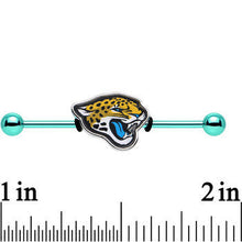 Load image into Gallery viewer, Officially Licensed Jacksonville Jaguars Logo Industrial Barbell 38mm