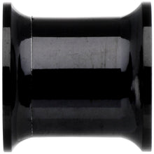 Load image into Gallery viewer, 0G Clear CZ Gem Black IP Screw Fit Tunnel Plug Set