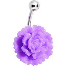Load image into Gallery viewer, Light Purple Gerbera Flower Belly Ring