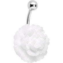 Load image into Gallery viewer, White Gerbera Flower Belly Ring