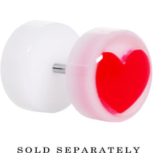 Load image into Gallery viewer, Stainless Steel Pink and Red Heart Cheater Plug