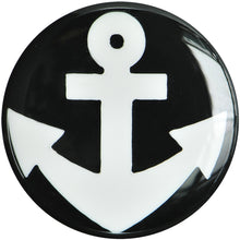 Load image into Gallery viewer, 20mm Black Acrylic Drop the White Anchor Saddle Plug