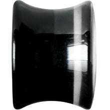 Load image into Gallery viewer, 1/2 Black Acrylic White Heart Saddle Plug