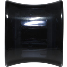 Load image into Gallery viewer, Black Acrylic Blue and Clear Gem Inlay Saddle Tunnel Plug 0G to 1 Inch
