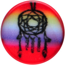 Load image into Gallery viewer, 8G Rainbow Acrylic Groovy Dreamcatcher Single Flare Plug